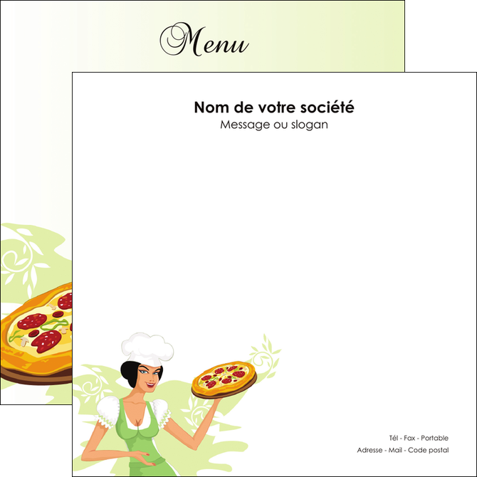personnaliser modele de flyers pizzeria et restaurant italien pizza plateau plateau de pizza MIDLU18446