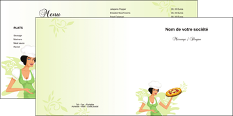 cree depliant 2 volets  4 pages  pizzeria et restaurant italien pizza plateau plateau de pizza MIDLU18452