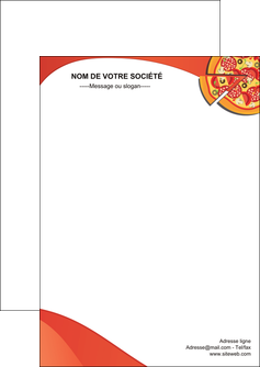 personnaliser modele de flyers pizzeria et restaurant italien pizza portions de pizza plateau de pizza MIDLU18542