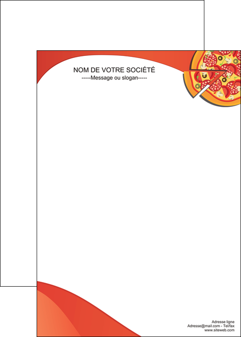 creer modele en ligne affiche pizzeria et restaurant italien pizza portions de pizza plateau de pizza MIDLU18546