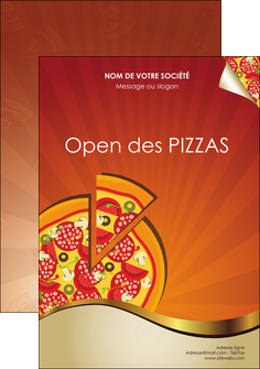 exemple flyers pizzeria et restaurant italien pizza portions de pizza plateau de pizza MIDLU18554