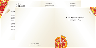 cree depliant 2 volets  4 pages  pizzeria et restaurant italien pizza portions de pizza plateau de pizza MIDLU18562