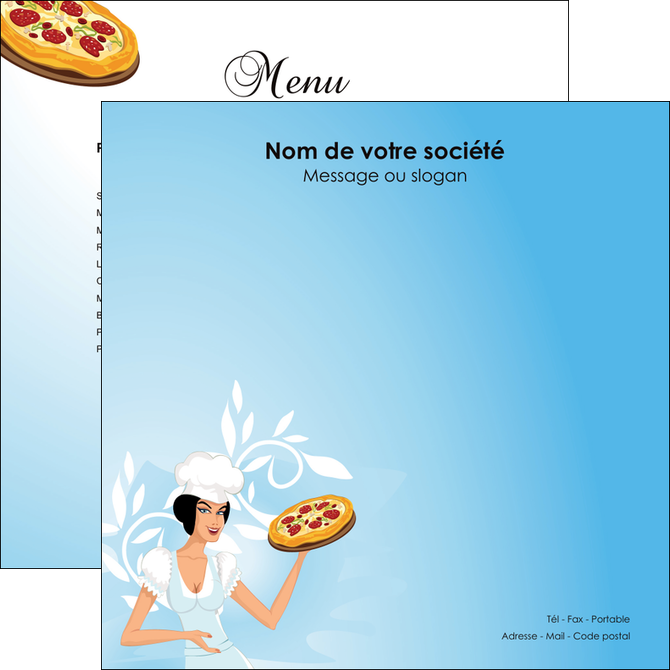 personnaliser maquette flyers pizzeria et restaurant italien pizza portions de pizza plateau de pizza MIDLU18598