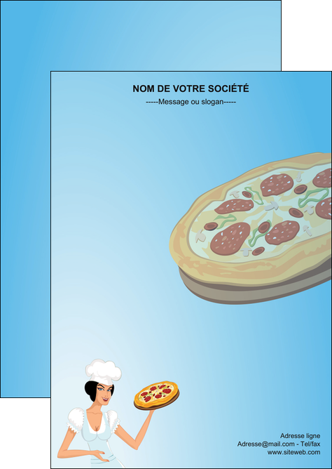 realiser flyers pizzeria et restaurant italien pizza portions de pizza plateau de pizza MIDLU18608