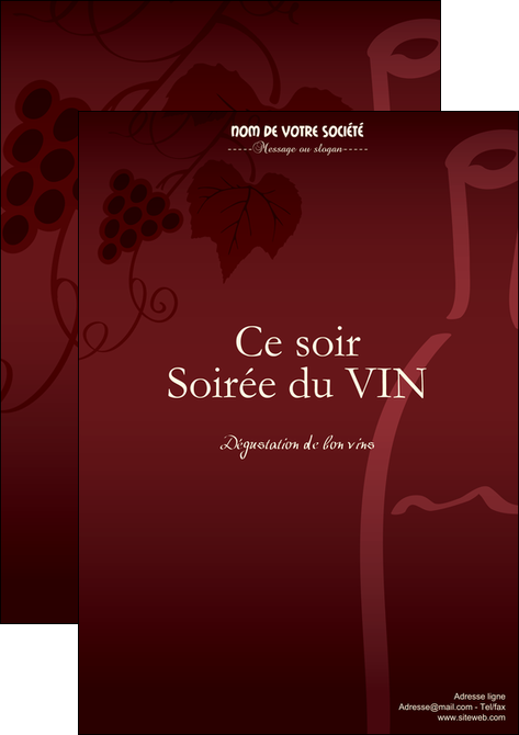 personnaliser modele de affiche vin commerce et producteur vin vigne vignoble MIDBE18798