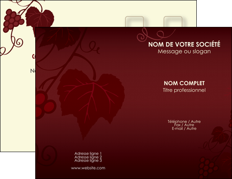 exemple carte de visite vin commerce et producteur vin vigne vignoble MIDBE18804