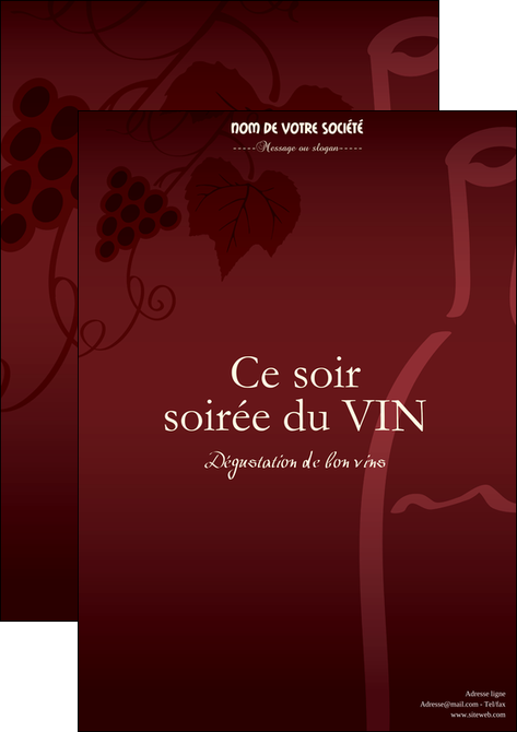 creer modele en ligne affiche vin commerce et producteur vin vigne vignoble MIDBE18814