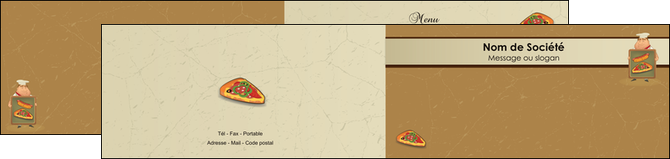 cree depliant 2 volets  4 pages  sandwicherie et fast food pizza portions de pizza plateau de pizza MFLUOO18888