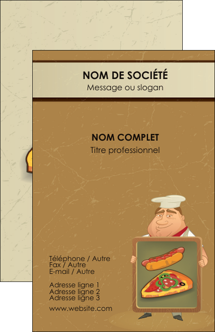 modele en ligne carte de visite sandwicherie et fast food pizza portions de pizza plateau de pizza MFLUOO18894