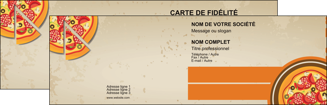 realiser carte de visite pizzeria et restaurant italien pizza portions de pizza plateau de pizza MIDLU18982