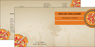 realiser depliant 2 volets  4 pages  pizzeria et restaurant italien pizza portions de pizza plateau de pizza MIDLU18986