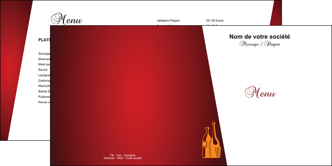 creation graphique en ligne depliant 2 volets  4 pages  vin commerce et producteur magasin de vin cave a vin producteur de vin MLGI19010