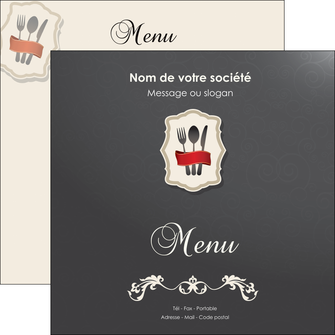 impression flyers restaurant restaurant restauration restaurateur MIDLU19054