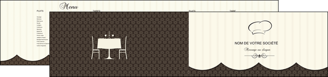 creation graphique en ligne depliant 2 volets  4 pages  restaurant restaurant restauration restaurateur MIDLU19208