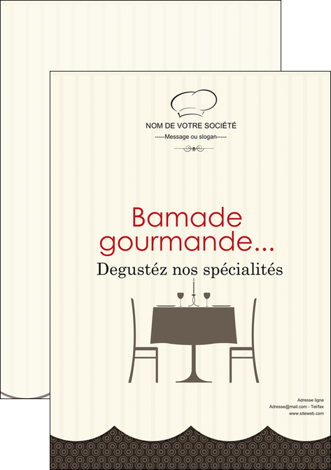 modele en ligne affiche restaurant restaurant restauration restaurateur MLIG19224