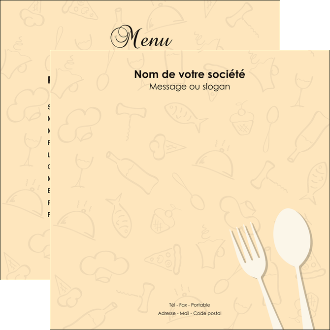 faire modele a imprimer flyers restaurant restaurant restauration restaurateur MIDLU19234