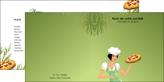 creer modele en ligne depliant 2 volets  4 pages  pizzeria et restaurant italien pizza portions de pizza plateau de pizza MIDLU19332