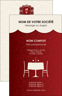 imprimer carte de visite metiers de la cuisine restaurant restauration pictogramme pour restaurant MIDLU19444