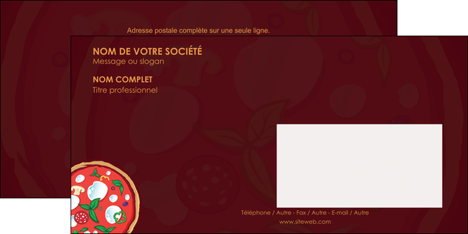 imprimerie enveloppe pizzeria et restaurant italien pizza plateau plateau de pizza MIDLU19660