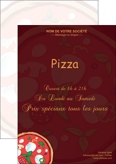 personnaliser modele de flyers pizzeria et restaurant italien pizza plateau plateau de pizza MIDLU19662