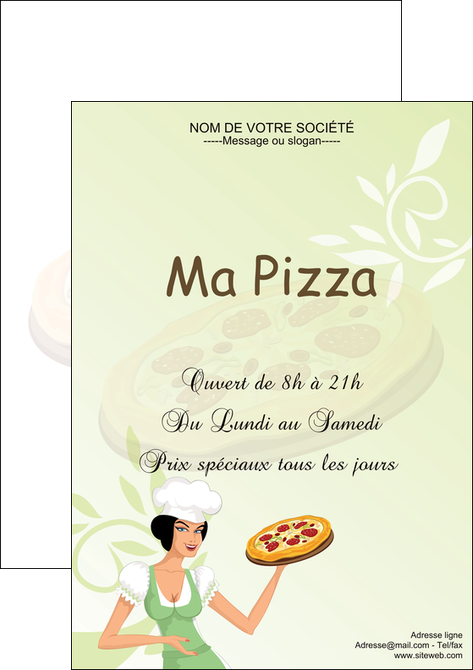 personnaliser maquette affiche pizzeria et restaurant italien pizza plateau plateau de pizza MIDLU19762