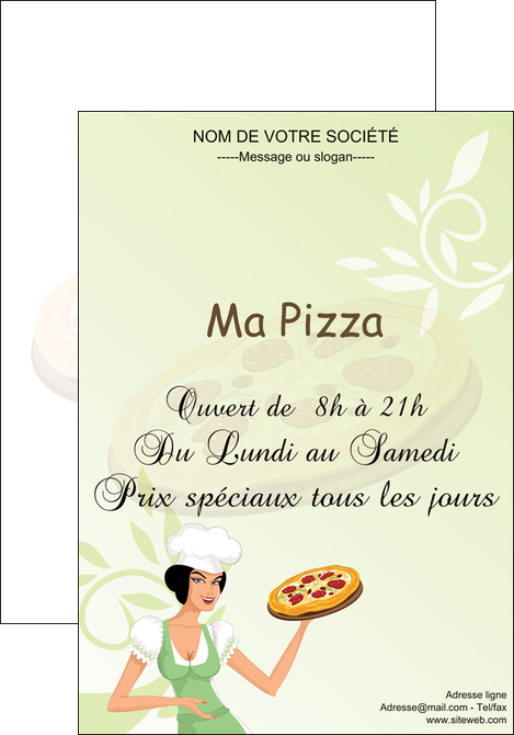 imprimerie affiche pizzeria et restaurant italien pizza plateau plateau de pizza MIDLU19782