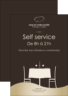 creation graphique en ligne flyers restaurant restaurant restauration table de restaurant MIFCH19848