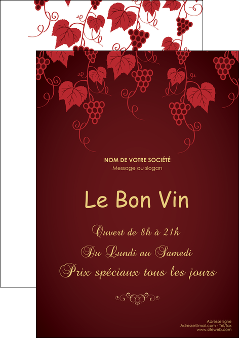 imprimerie flyers vin commerce et producteur raisins grappe de raisins culture de raisins MIDBE19916