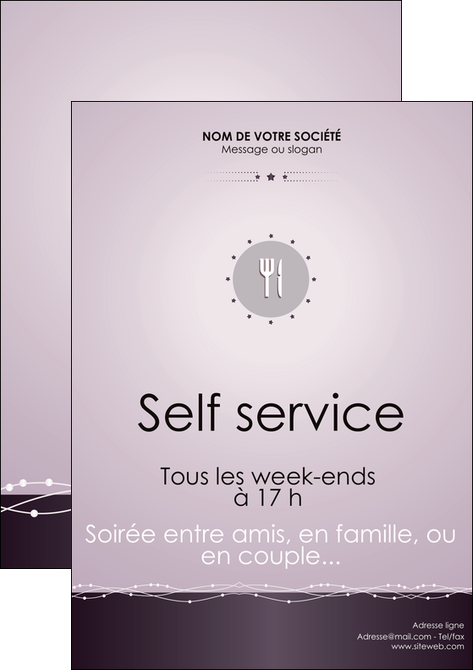 creer modele en ligne flyers restaurant restaurant restauration restaurateur MIDLU20152