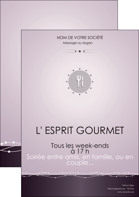 creer modele en ligne flyers restaurant restaurant restauration restaurateur MIDLU20164