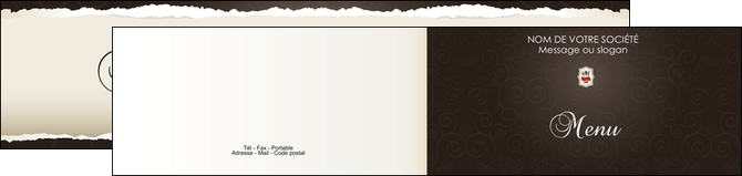 exemple depliant 2 volets  4 pages  restaurant restaurant restauration restaurateur MIDLU20196