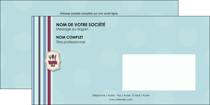 creation graphique en ligne enveloppe restaurant restaurant restauration restaurateur MIDLU20260
