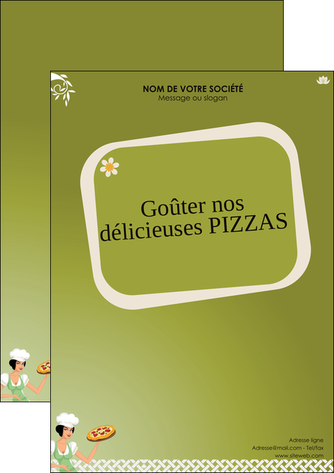 realiser flyers pizzeria et restaurant italien pizza plateau plateau de pizza MFLUOO20280