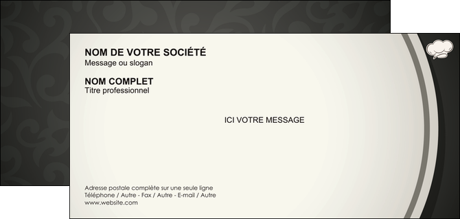 exemple carte de correspondance restaurant restaurant restauration restaurateur MIDLU20324