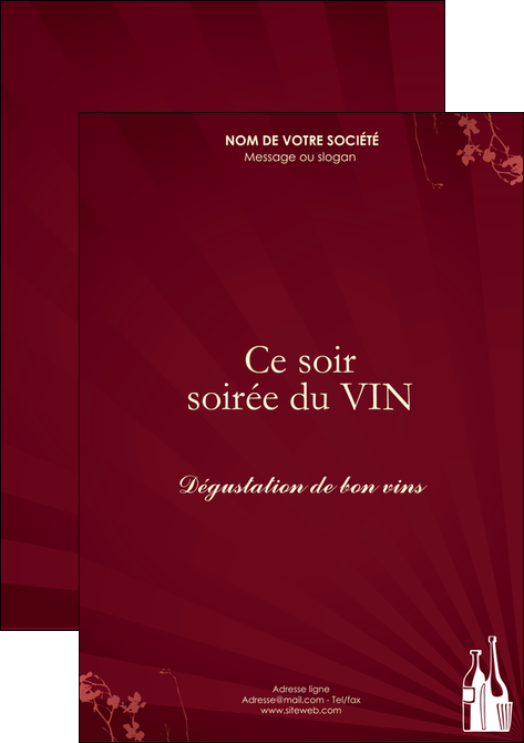 cree flyers vin commerce et producteur vin bouteille de vin verres de vin MIDBE20362