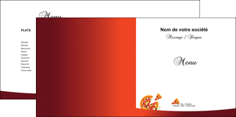 imprimer depliant 2 volets  4 pages  pizzeria et restaurant italien pizza pizzeria service pizza MLGI20392