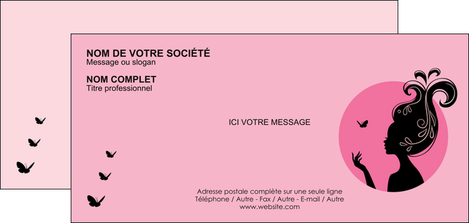 imprimer carte de correspondance cosmetique coiffure coiffeur coiffeuse MIDBE21154
