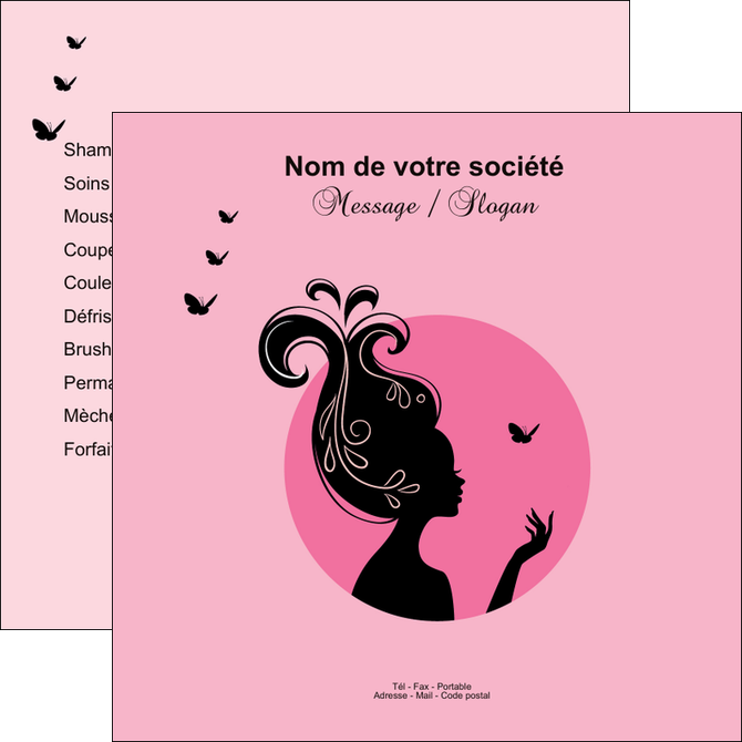 personnaliser modele de flyers cosmetique coiffure coiffeur coiffeuse MIDBE21156