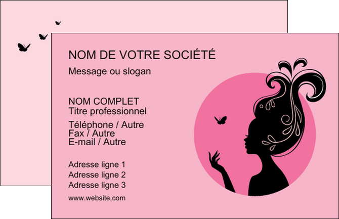 realiser carte de visite cosmetique coiffure coiffeur coiffeuse MIDBE21162