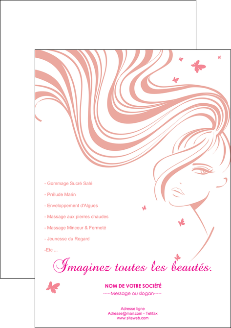 faire flyers institut de beaute coiffure coiffeur coiffeuse MLGI21238