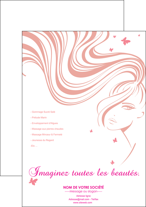 cree flyers institut de beaute coiffure coiffeur coiffeuse MLGI21240