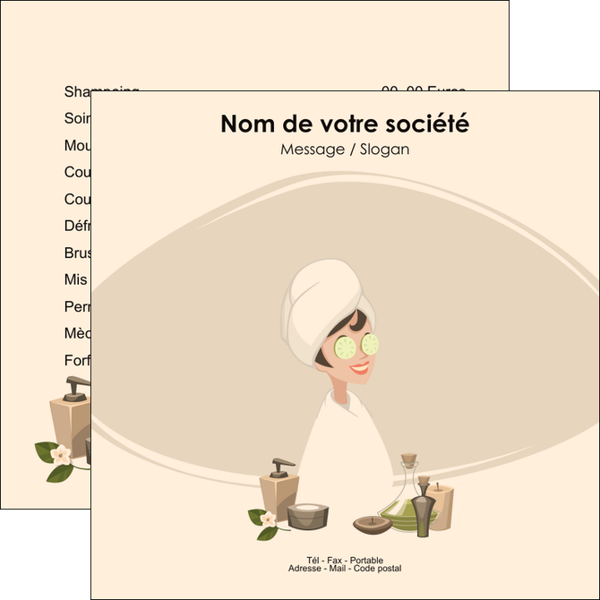 creer modele en ligne flyers centre esthetique  beaute soins esthetique MFLUOO21998