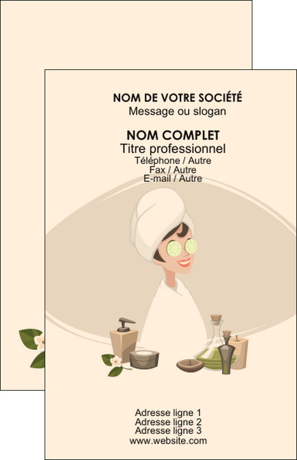 realiser carte de visite centre esthetique  beaute soins esthetique MLGI22002