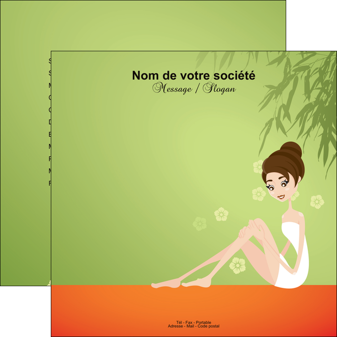 personnaliser maquette flyers centre esthetique  beaute soins centre de beaute MFLUOO22052