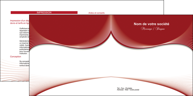 imprimer depliant 2 volets  4 pages  agence immobiliere design abstrait texture MID22278