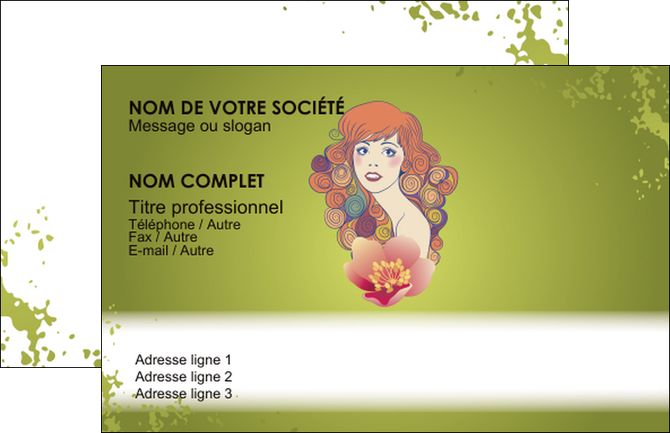 realiser carte de visite centre esthetique  beaute coiffure soin MFLUOO22412