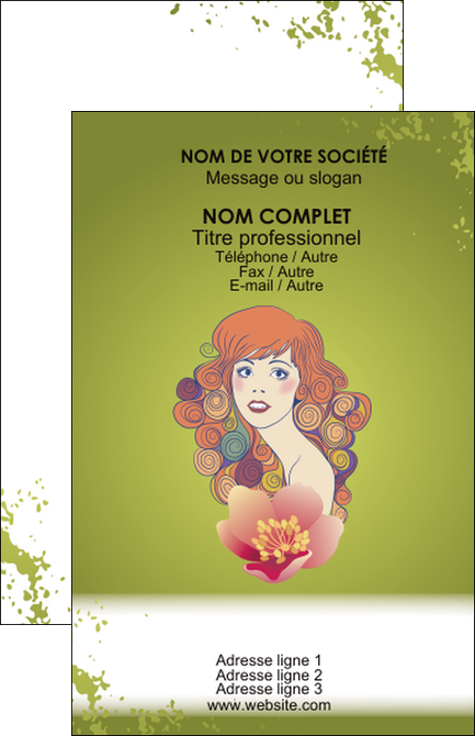 maquette en ligne a personnaliser carte de visite centre esthetique  beaute coiffure soin MFLUOO22414