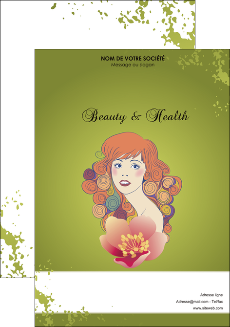 realiser flyers centre esthetique  beaute coiffure soin MFLUOO22416