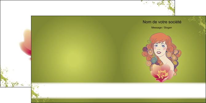 creation graphique en ligne depliant 2 volets  4 pages  centre esthetique  beaute coiffure soin MFLUOO22422