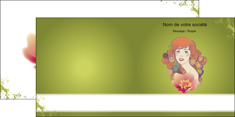 creation graphique en ligne depliant 2 volets  4 pages  centre esthetique  beaute coiffure soin MFLUOO22422